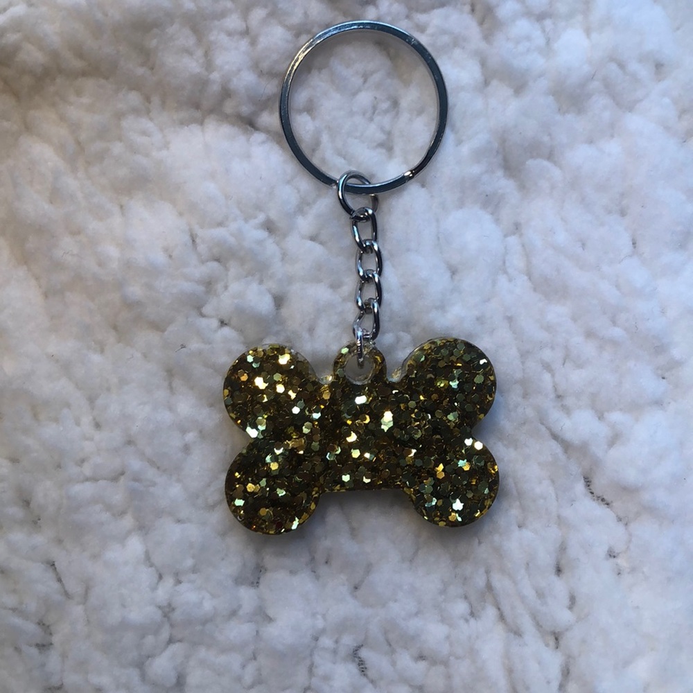 Dog bone keychain